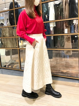 「EUCLAID（エウクレイド）のアイテム（ニット/セーター）」を使った、EUCLAID Staffさん（レディース・161cm）の秋コーディネート