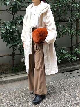 「EUCLAID（エウクレイド）のアイテム（その他アウター）」を使った、EUCLAID Staffさん（レディース・160cm）の秋コーディネート