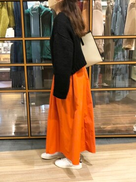 「EUCLAID（エウクレイド）のアイテム（ニット/セーター）」を使った、EUCLAID Staffさん（レディース・161cm）の秋コーディネート