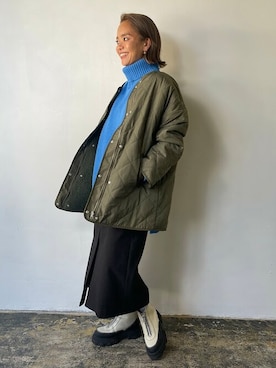 「EUCLAID（エウクレイド）のアイテム（テーラードジャケット）」を使った、EUCLAID Staffさん（レディース・160cm）の秋コーディネート