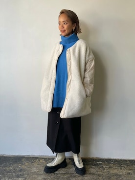 「EUCLAID（エウクレイド）のアイテム（テーラードジャケット）」を使った、EUCLAID Staffさん（レディース・160cm）の秋コーディネート