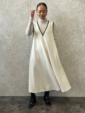 「EUCLAID（エウクレイド）のアイテム（ワンピース/ドレス）」を使った、EUCLAID Staffさん（レディース・160cm）の秋コーディネート