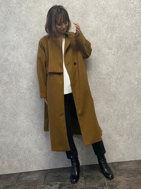 「EUCLAID（エウクレイド）のアイテム（その他アウター）」を使った、EUCLAID Staffさん（レディース・167cm）の秋コーディネート