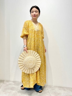 「Simplicite（サンプリシテ）のアイテム（ワンピース/ドレス）」を使った、O川さん（レディース・157cm）の夏コーディネート