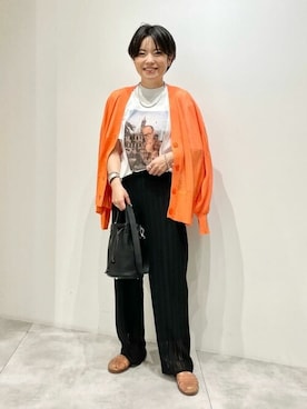 「Simplicite（サンプリシテ）のアイテム」を使った、O川さん（レディース・157cm）の夏コーディネート