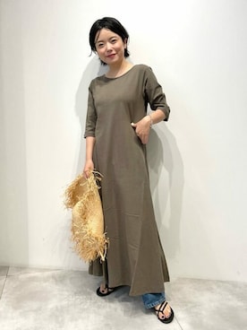 「Simplicite（サンプリシテ）のアイテム（ワンピース/ドレス）」を使った、O川さん（レディース・157cm）の秋コーディネート