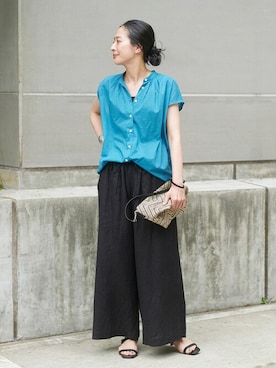 「GIANNI CHIARINI（ジャンニ キアリーニ）のアイテム」を使った、N.Sさん（レディース・169cm）の夏コーディネート