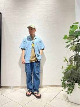 「RELAXFIT（リラックスフィット）のアイテム」を使った、funatoさん（メンズ・166cm）の春コーディネート