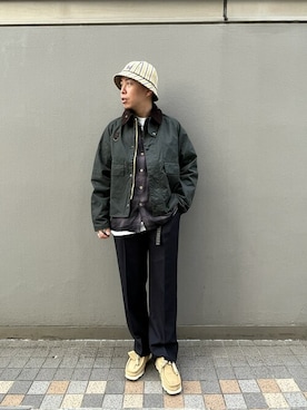 「BEAVER名古屋」｜「アイテム（ブルゾン）」を使った、funatoさん（メンズ・166cm）の春コーディネート