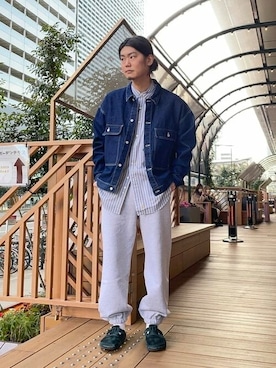 「BEAMS（ビームス）のアイテム（デニムジャケット）」を使った、BEAMSさん（メンズ・176cm）の春コーディネート