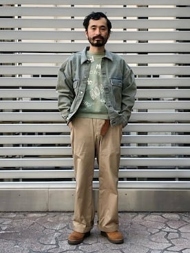 「BEAMS（ビームス）のアイテム（デニムジャケット）」を使った、BEAMSさん（メンズ・170cm）の春コーディネート