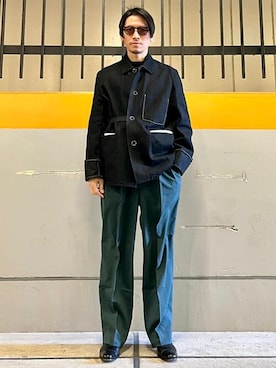 「BEAMS（ビームス）のアイテム（スラックス）」を使った、BEAMSさん（メンズ・168cm）の春コーディネート