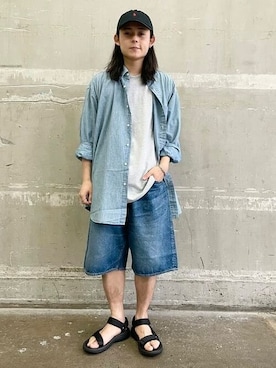 BEAMS別注 × orSlow / デニムカーゴショートパンツ L BEAMS別注 × orSlow / デニムカーゴショートパンツ - メルカリ
