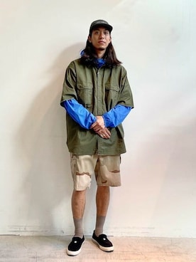 「ROTHCO（ロスコ）のアイテム（パンツ）」を使った、BEAMSさん（メンズ・182cm）の春コーディネート