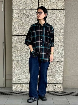 「suicoke（スイコック）のアイテム」を使った、BEAMSさん（メンズ・181cm）の夏コーディネート