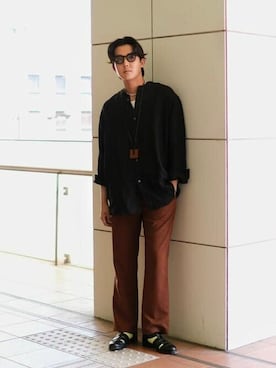 「NULL（ヌル）のアイテム」を使った、BEAMSさん（メンズ・179cm）の春コーディネート