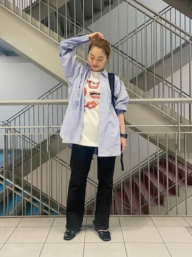 「BEAMS（ビームス）のアイテム（シャツ/ブラウス）」を使った、BEAMSさん（レディース・155cm）の春コーディネート