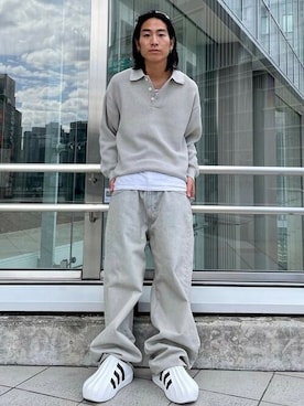「BEAMS（ビームス）のアイテム（ポロシャツ）」を使った、BEAMSさん（メンズ・170cm）の秋コーディネート