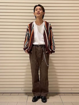 「BEAMS（ビームス）のアイテム（カーディガン/ボレロ）」を使った、BEAMSさん（メンズ・165cm）の秋コーディネート