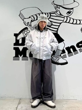 「BEAMS（ビームス）のアイテム（MA-1）」を使った、BEAMSさん（メンズ・164cm）の秋コーディネート