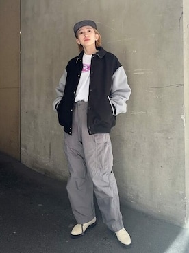 「BEAMS（ビームス）のアイテム（スタジャン）」を使った、BEAMSさん（メンズ・165cm）の秋コーディネート