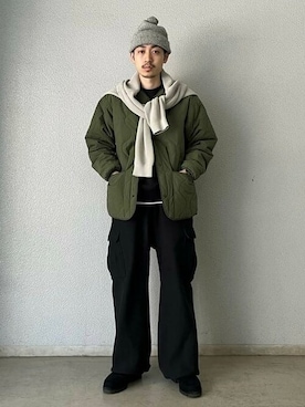 「BEAMS（ビームス）のアイテム（ブルゾン）」を使った、BEAMSさん（メンズ・172cm）の冬コーディネート
