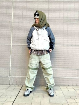 「BEAMS（ビームス）のアイテム（ナイロンジャケット）」を使った、BEAMSさん（メンズ・170cm）の冬コーディネート