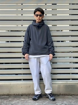 「BEAMS（ビームス）のアイテム（スウェットパンツ）」を使った、BEAMSさん（メンズ・165cm）の冬コーディネート