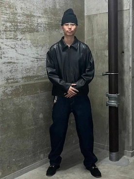 「BEAMS（ビームス）のアイテム（ブルゾン）」を使った、BEAMSさん（メンズ・181cm）の冬コーディネート