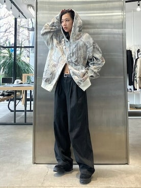 「BEAMS（ビームス）のアイテム（パーカー）」を使った、BEAMSさん（メンズ・164cm）の春コーディネート