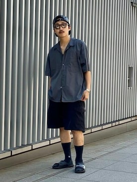 「BEAMS（ビームス）のアイテム（シャツ/ブラウス）」を使った、BEAMSさん（メンズ・165cm）の夏コーディネート