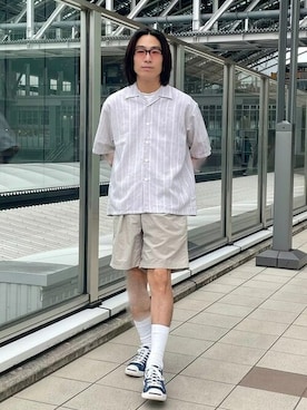 「BEAMS（ビームス）のアイテム（シャツ/ブラウス）」を使った、BEAMSさん（メンズ・170cm）の夏コーディネート