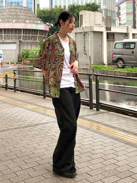 「アイテム（タンクトップ）」を使った、BEAMSさん（メンズ・164cm）の夏コーディネート