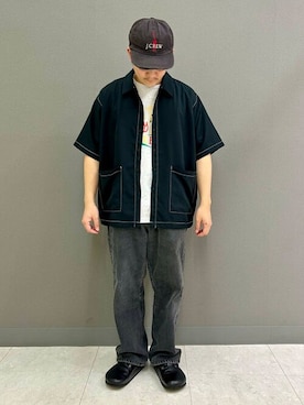 「BEAMS（ビームス）のアイテム（シャツ/ブラウス）」を使った、BEAMSさん（メンズ・159cm）の夏コーディネート