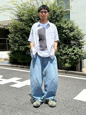 「BEAMS（ビームス）のアイテム（サングラス）」を使った、BEAMSさん（メンズ・172cm）の夏コーディネート