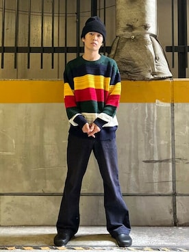 「BEAMS BOY（ビームスボーイ）のアイテム（帽子）」を使った、BEAMSさん（メンズ・177cm）の秋コーディネート