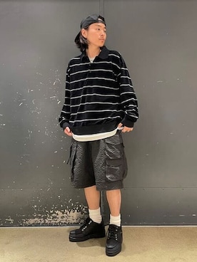 「NULL（ヌル）のアイテム」を使った、BEAMSさん（メンズ・162cm）の秋コーディネート