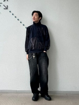 「アイテム（ジャージ）」を使った、BEAMSさん（メンズ・172cm）の秋コーディネート