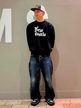 「Champion（チャンピオン）のアイテム（スウェット）」を使った、BEAMSさん（メンズ・182cm）の秋コーディネート