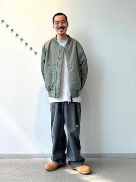 「BEAMS（ビームス）のアイテム（MA-1）」を使った、BEAMSさん（メンズ・174cm）の秋コーディネート