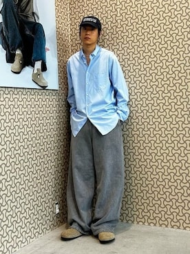 「アイテム（スウェットパンツ）」を使った、BEAMSさん（メンズ・174cm）の秋コーディネート