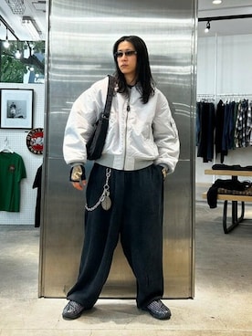 「BEAMS（ビームス）のアイテム（MA-1）」を使った、BEAMSさん（メンズ・174cm）の秋コーディネート