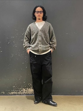「アイテム（カーディガン/ボレロ）」を使った、BEAMSさん（メンズ・165cm）の秋コーディネート