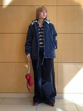 「BEAMS（ビームス）のアイテム（ブルゾン）」を使った、BEAMSさん（レディース・163cm）の冬コーディネート
