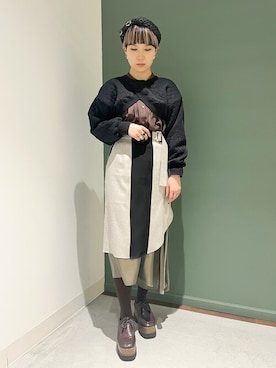 「カチューシャコーデ」｜ca4laさん（レディース・155cm）の冬コーディネート