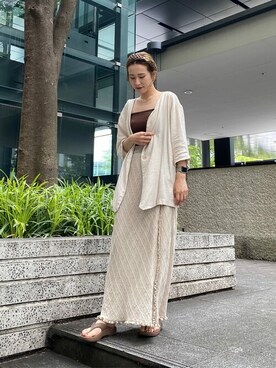 「カチューシャコーデ」｜ca4laさん（レディース・155cm）の夏コーディネート