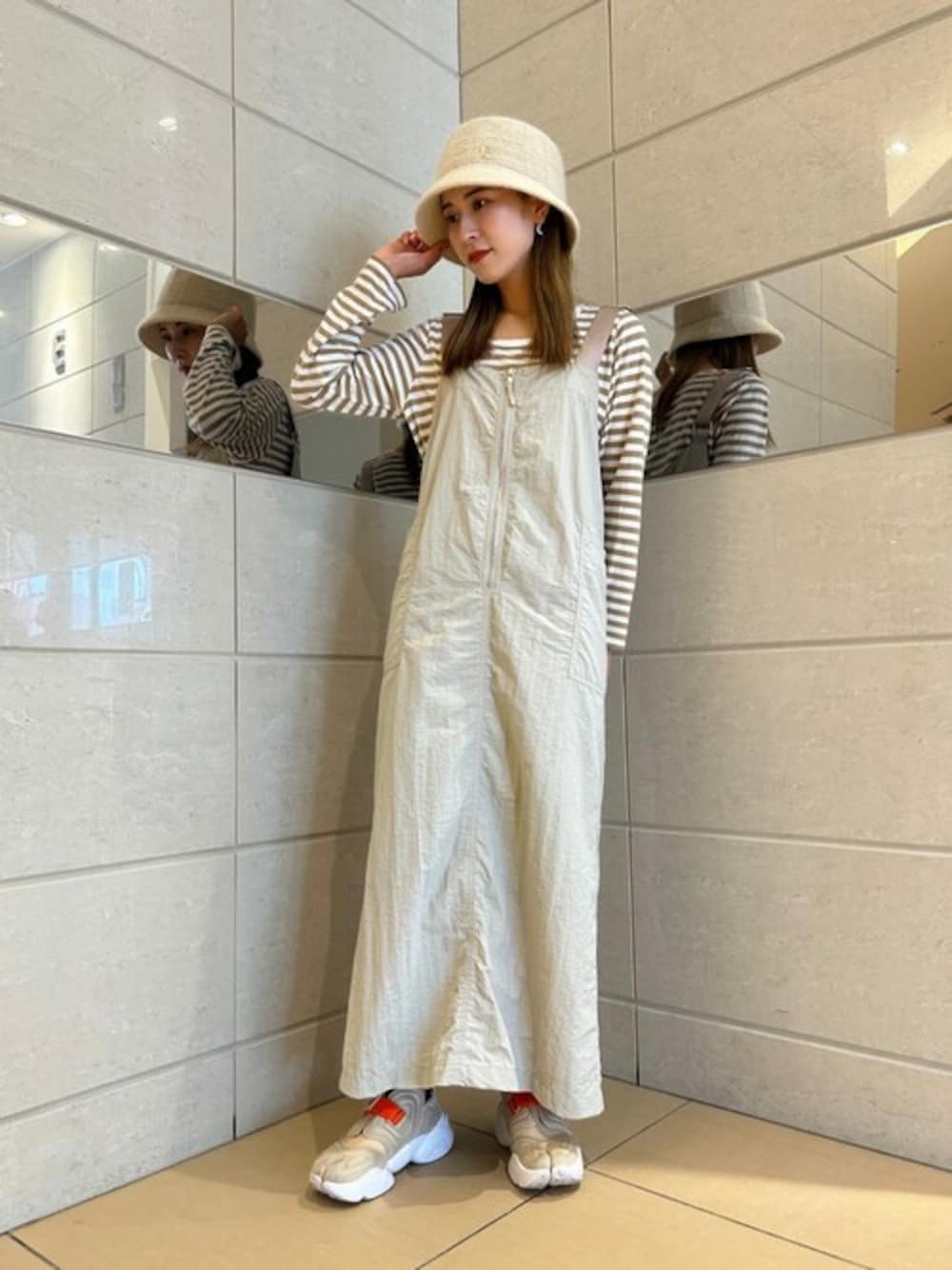 M1206☆ 着物淡雪 ☆ 袷小紋流水模様ミッドセンチュリーモダン