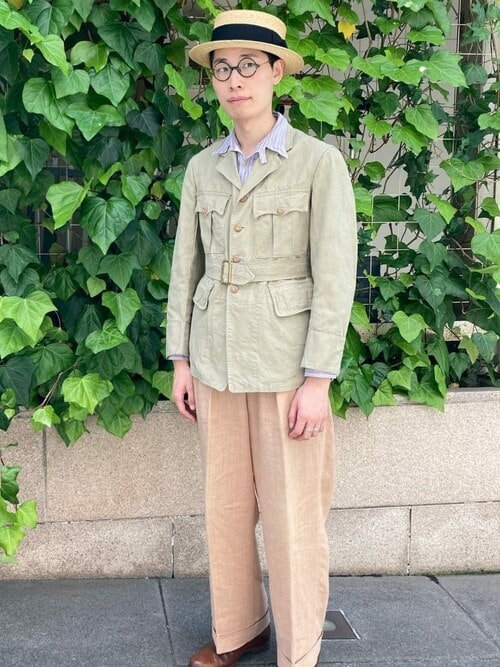 CA4LA カンカン帽　OLD NEW 2 麦わら帽子　ベージュ　M CA4LA カンカン帽 OLD NEW 2 麦わら帽子 ベージュ M