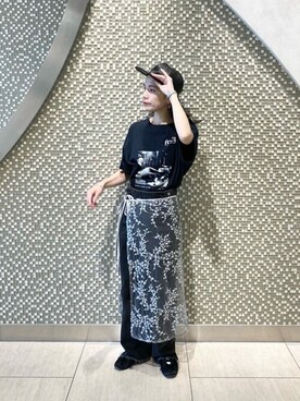 「CA4LA（カシラ）のアイテム（キャップ）」を使った、ca4laさん（レディース・159cm）の秋コーディネート