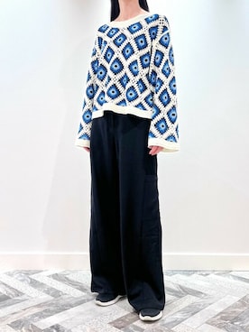 「ゆるニット」｜Desigual 神戸阪急 STAFFさん（レディース・170cm）の春コーディネート